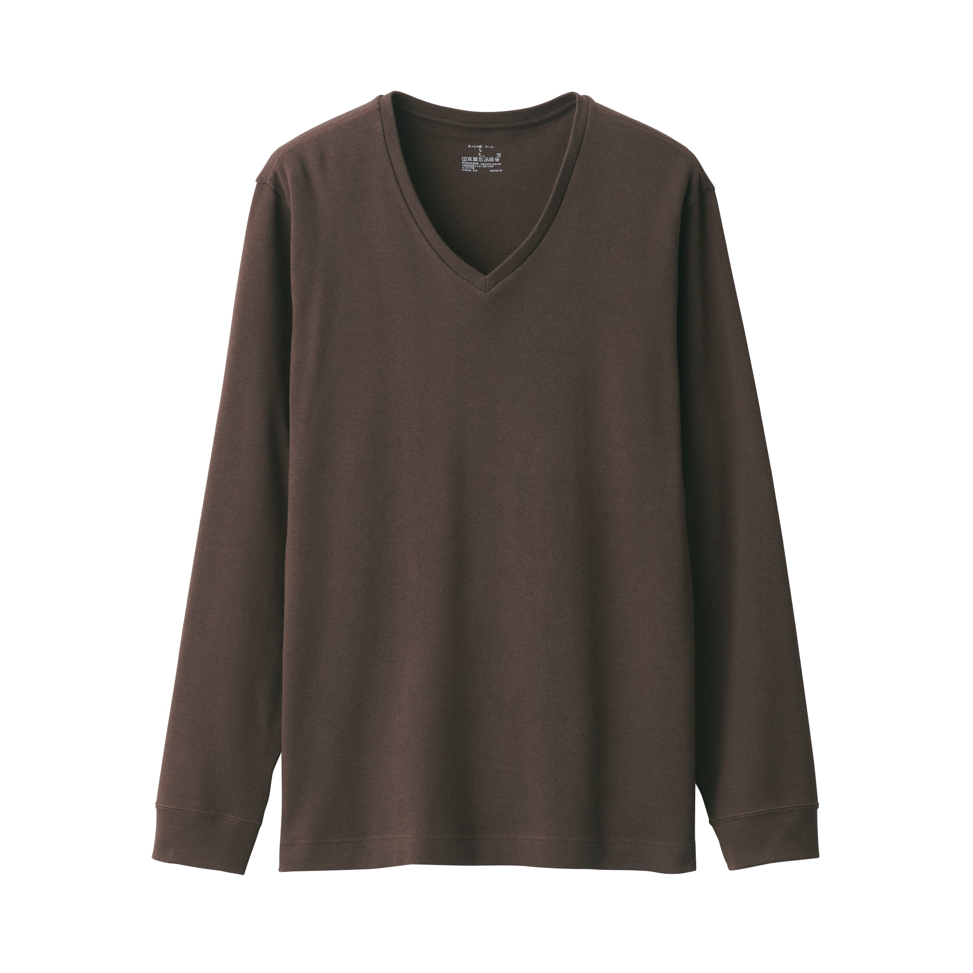 紳士　あったか綿　ウールＶネック長袖Ｔシャツ