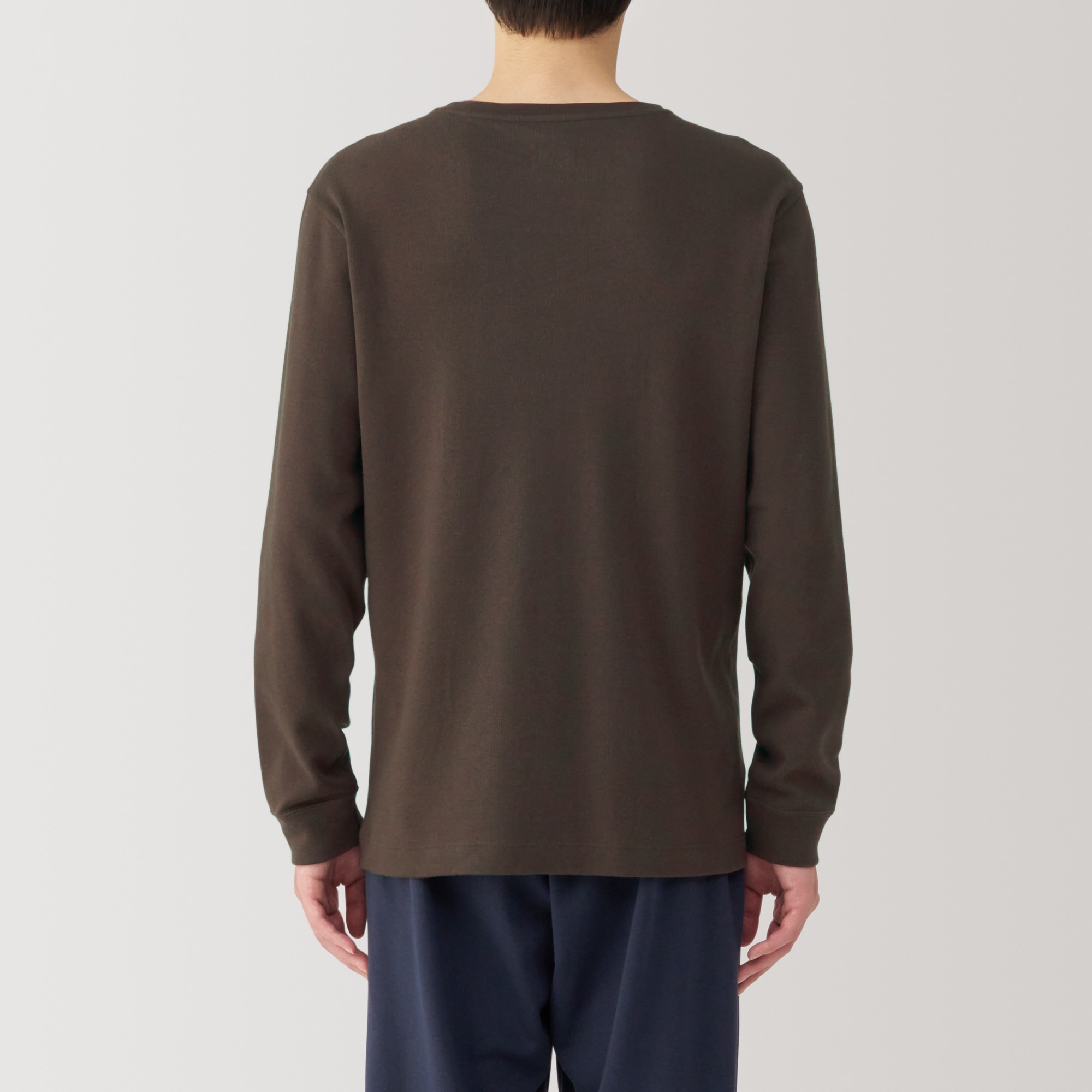 紳士　あったか綿　ウールＶネック長袖Ｔシャツ