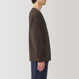 紳士　あったか綿　ウールＶネック長袖Ｔシャツ