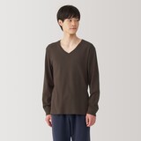 紳士　あったか綿　ウールＶネック長袖Ｔシャツ