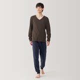 紳士　あったか綿　ウールＶネック長袖Ｔシャツ