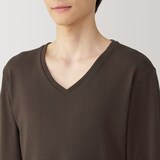 紳士　あったか綿　ウールＶネック長袖Ｔシャツ
