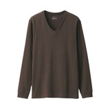紳士　あったか綿　ウールＶネック長袖Ｔシャツ