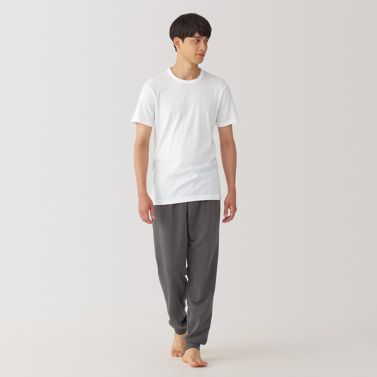 紳士　あったか綿　クルーネック半袖Ｔシャツ
