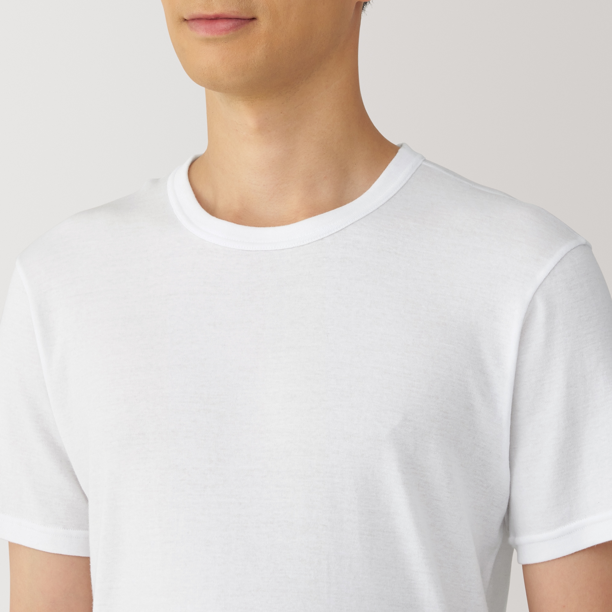 紳士　あったか綿　クルーネック半袖Ｔシャツ