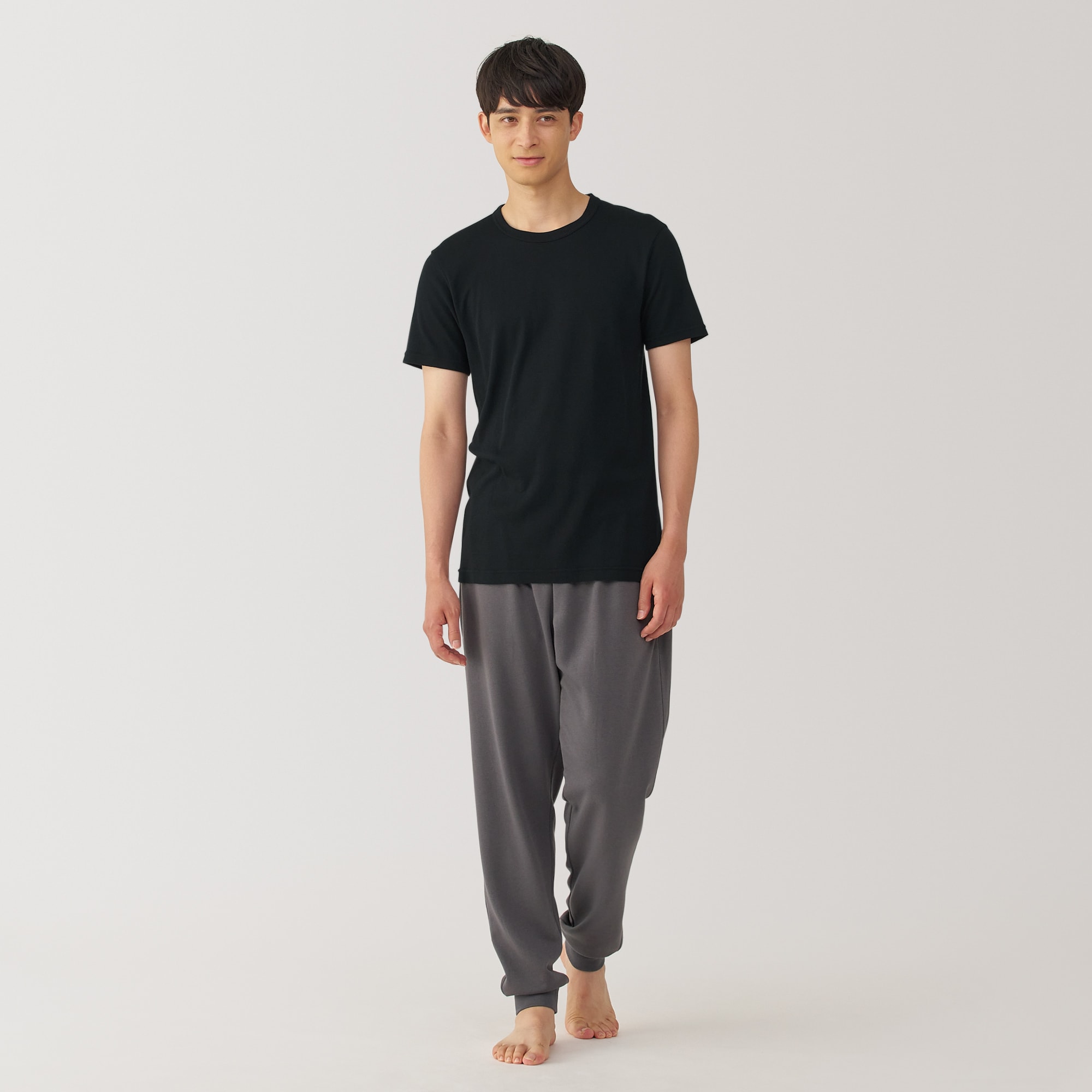 紳士　あったか綿　クルーネック半袖Ｔシャツ