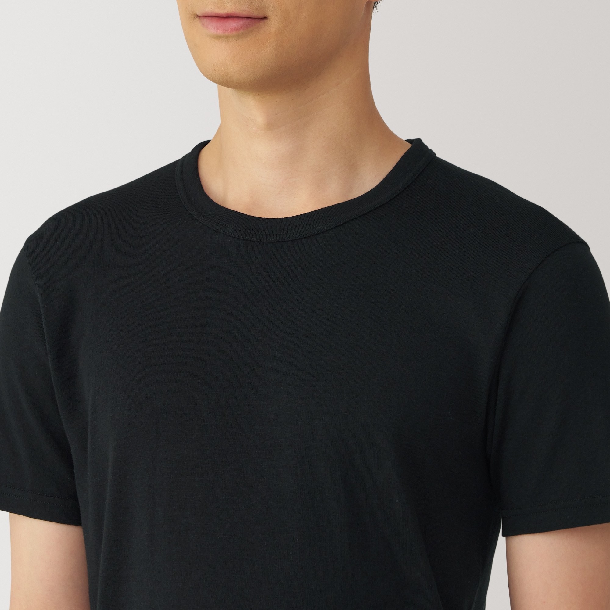 紳士　あったか綿　クルーネック半袖Ｔシャツ