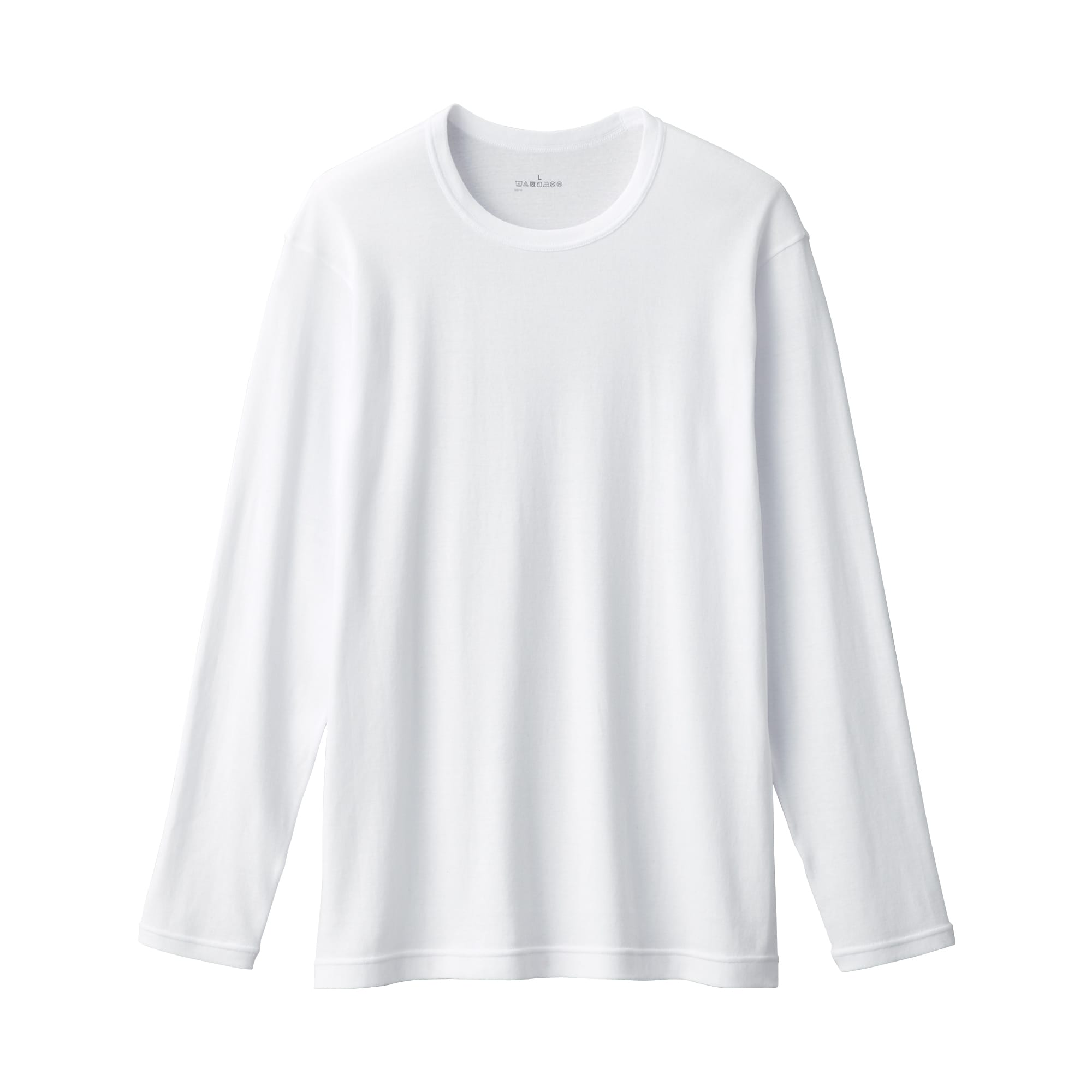 紳士　あったか綿　クルーネック長袖Ｔシャツ