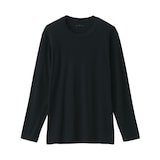 紳士　あったか綿　クルーネック長袖Ｔシャツ