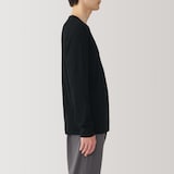 紳士　あったか綿　クルーネック長袖Ｔシャツ