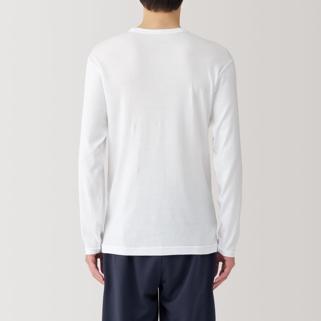 紳士　あったか綿　クルーネック長袖Ｔシャツ