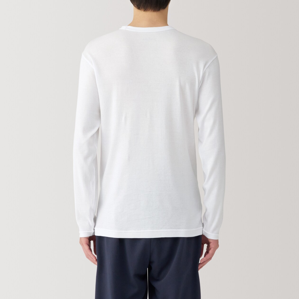 紳士　あったか綿　クルーネック長袖Ｔシャツ