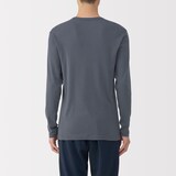 紳士　あったか綿　クルーネック長袖Ｔシャツ