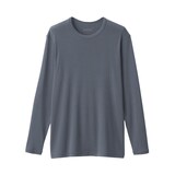 紳士　あったか綿　クルーネック長袖Ｔシャツ