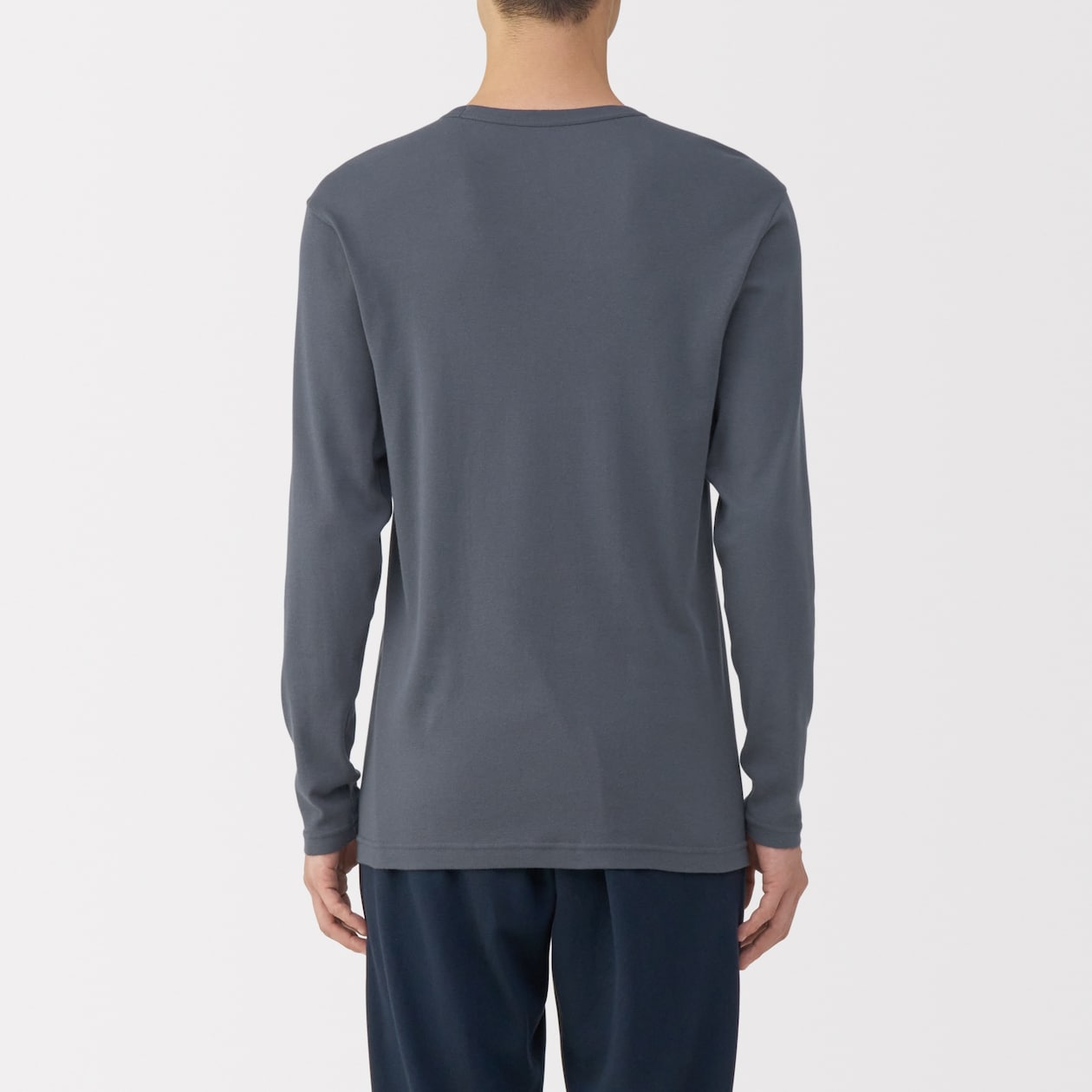 紳士　あったか綿　クルーネック長袖Ｔシャツ