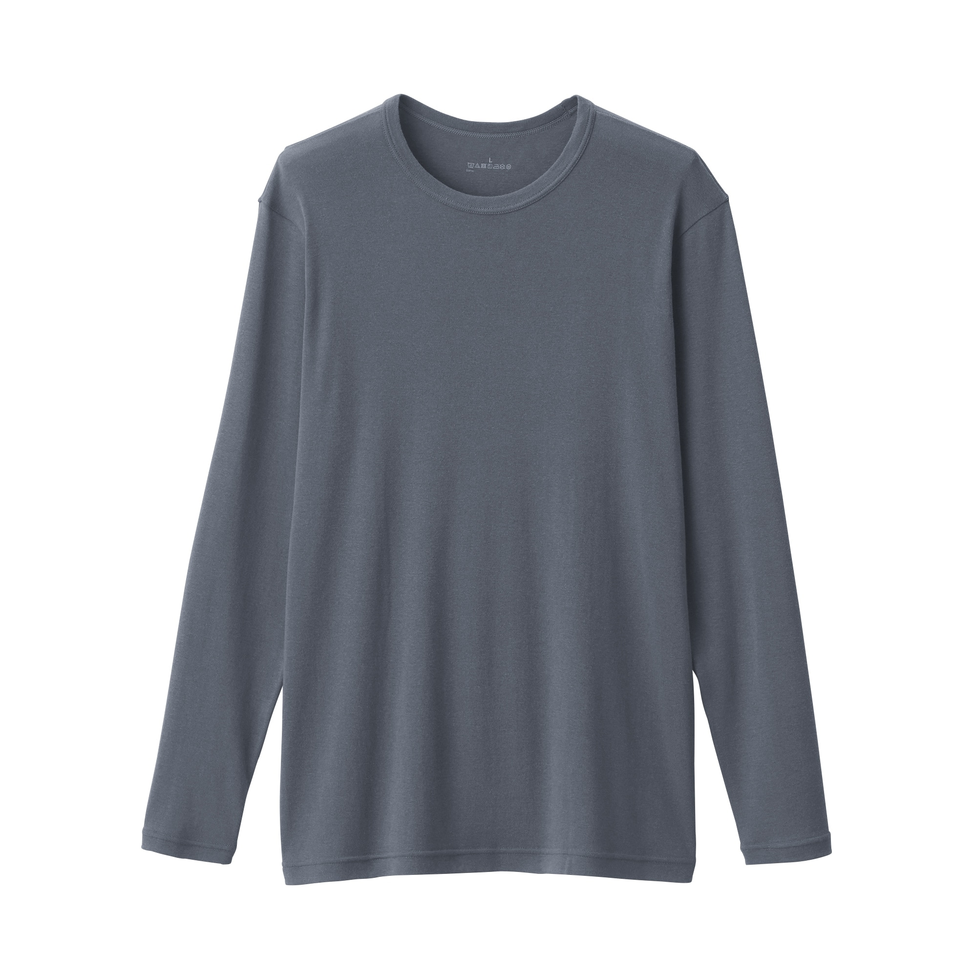 紳士　あったか綿　クルーネック長袖Ｔシャツ