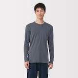 紳士　あったか綿　クルーネック長袖Ｔシャツ