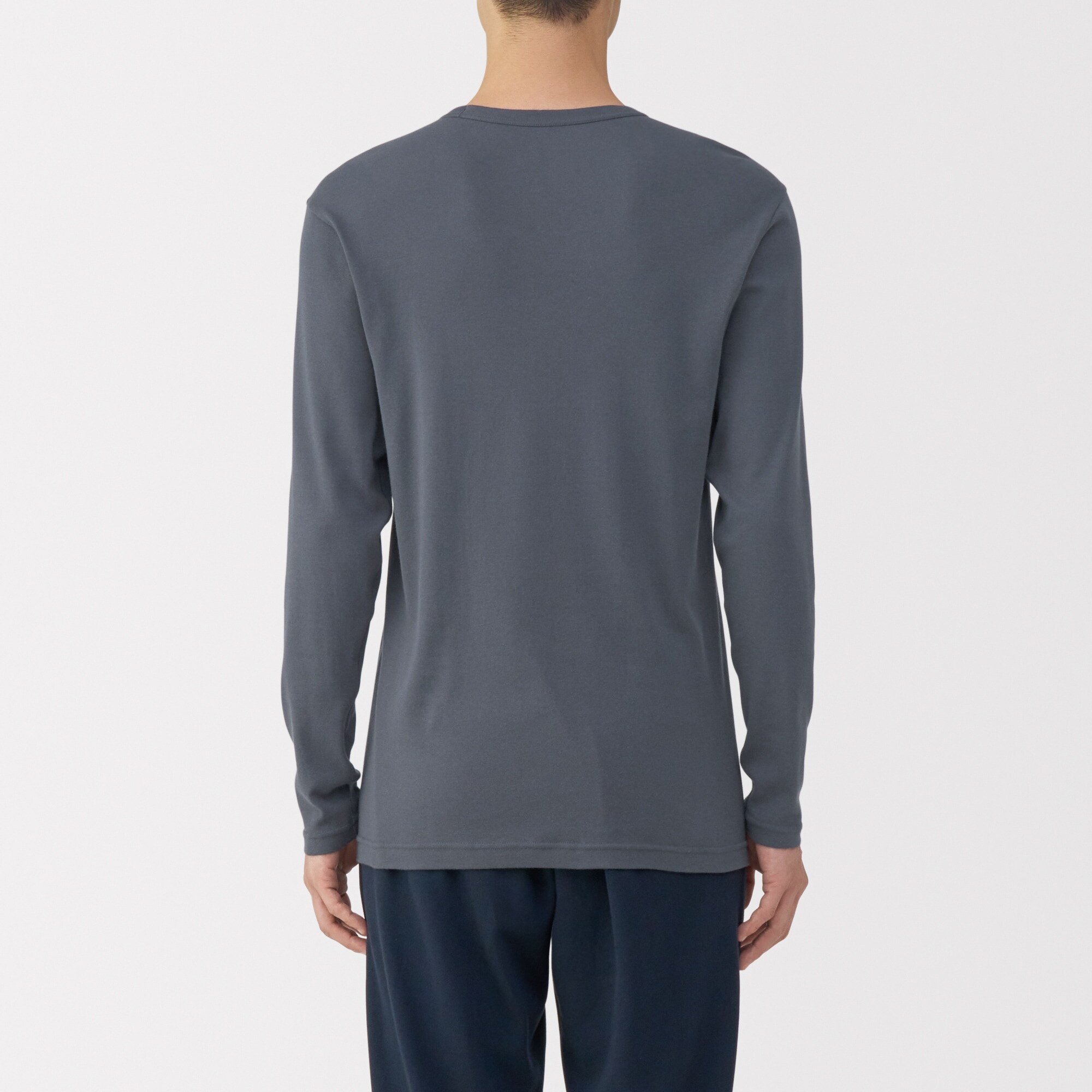 紳士　あったか綿　クルーネック長袖Ｔシャツ