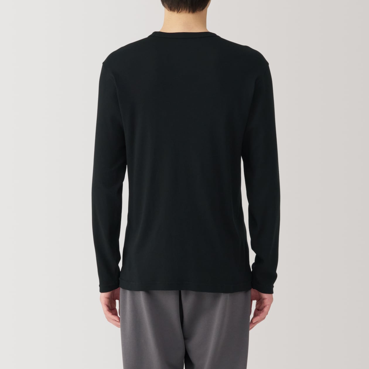 紳士　あったか綿　クルーネック長袖Ｔシャツ