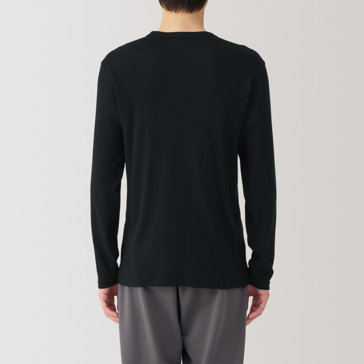 紳士　あったか綿　クルーネック長袖Ｔシャツ