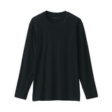 紳士　あったか綿　クルーネック長袖Ｔシャツ
