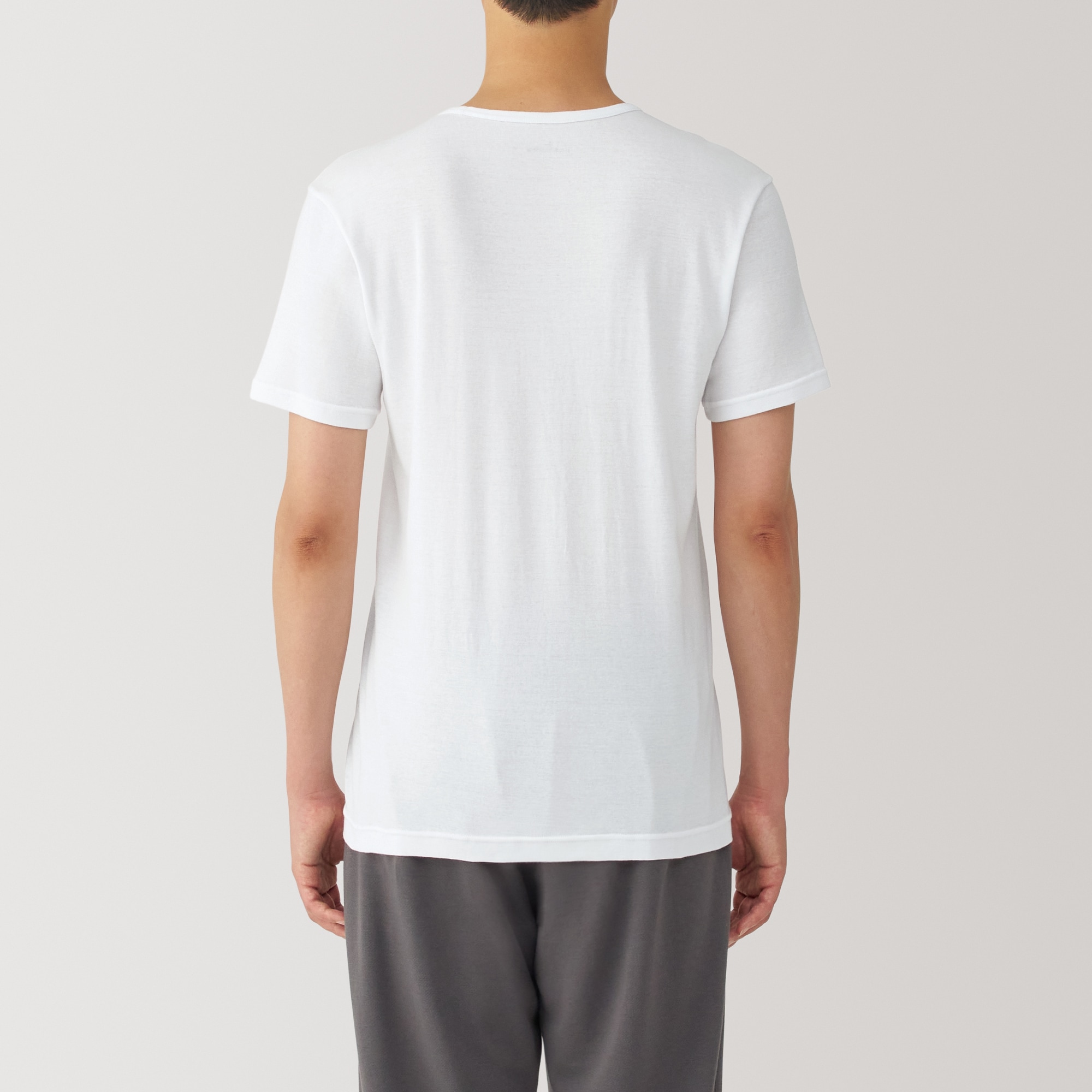 紳士　あったか綿　Ｖネック半袖Ｔシャツ