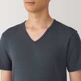 紳士　あったか綿　Ｖネック半袖Ｔシャツ