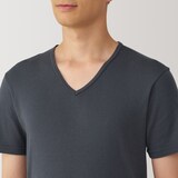 紳士　あったか綿　Ｖネック半袖Ｔシャツ