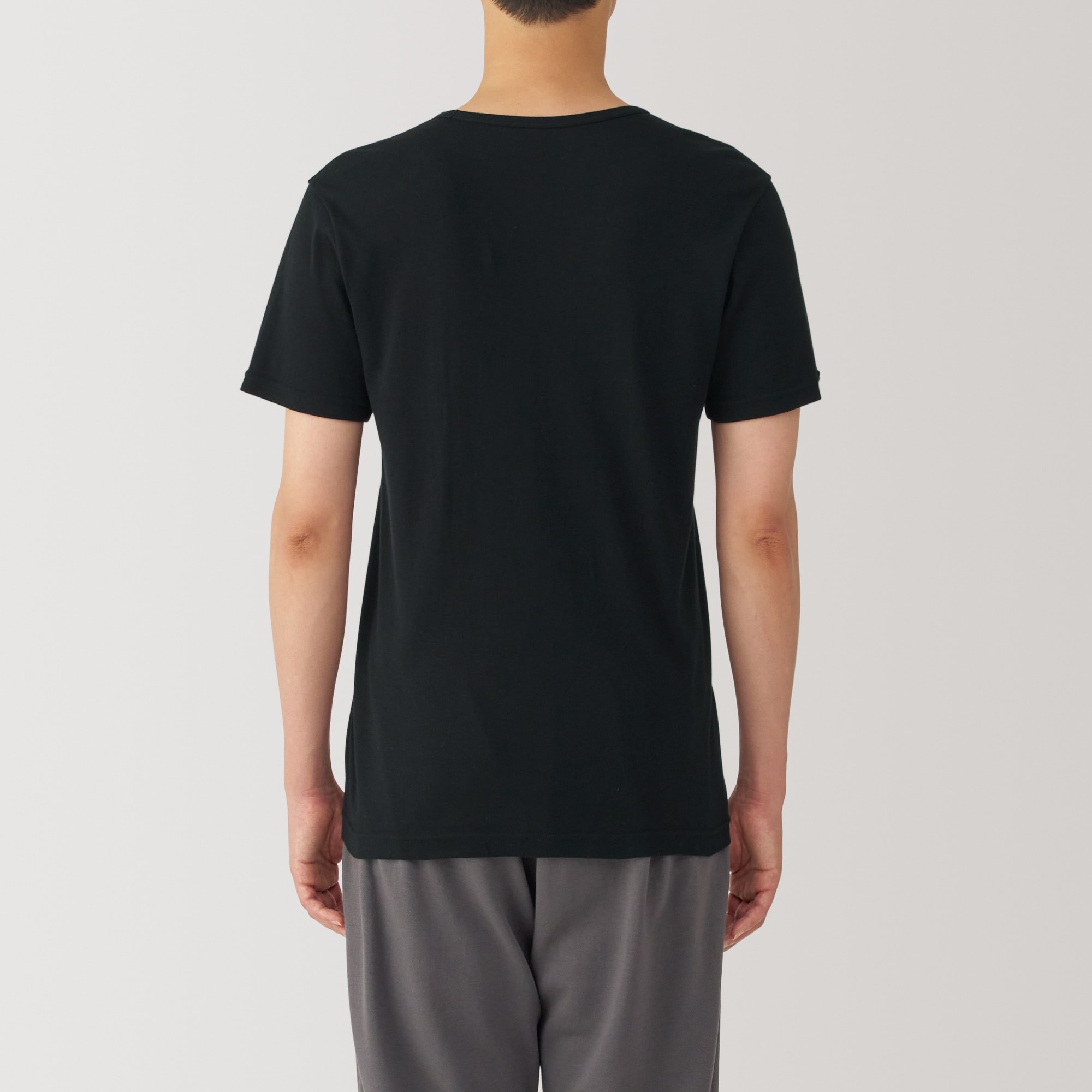 紳士　あったか綿　Ｖネック半袖Ｔシャツ