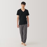 紳士　あったか綿　Ｖネック半袖Ｔシャツ