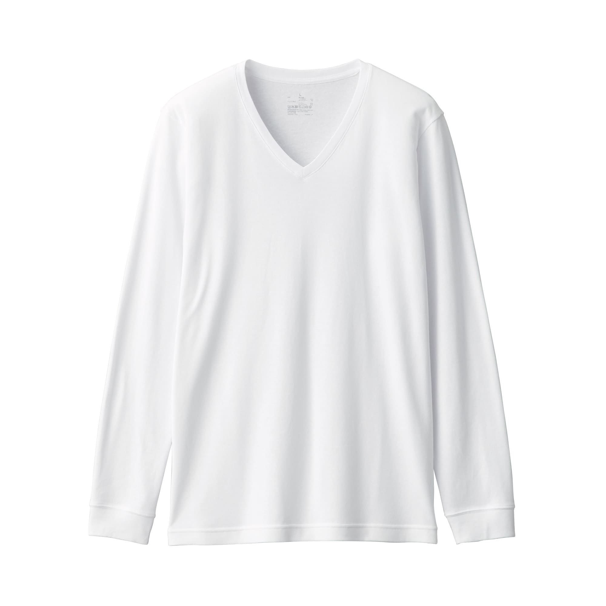 紳士　あったか綿　厚手　Ｖネック長袖Ｔシャツ