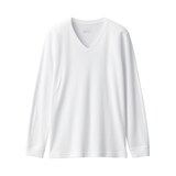 紳士　あったか綿　厚手　Ｖネック長袖Ｔシャツ