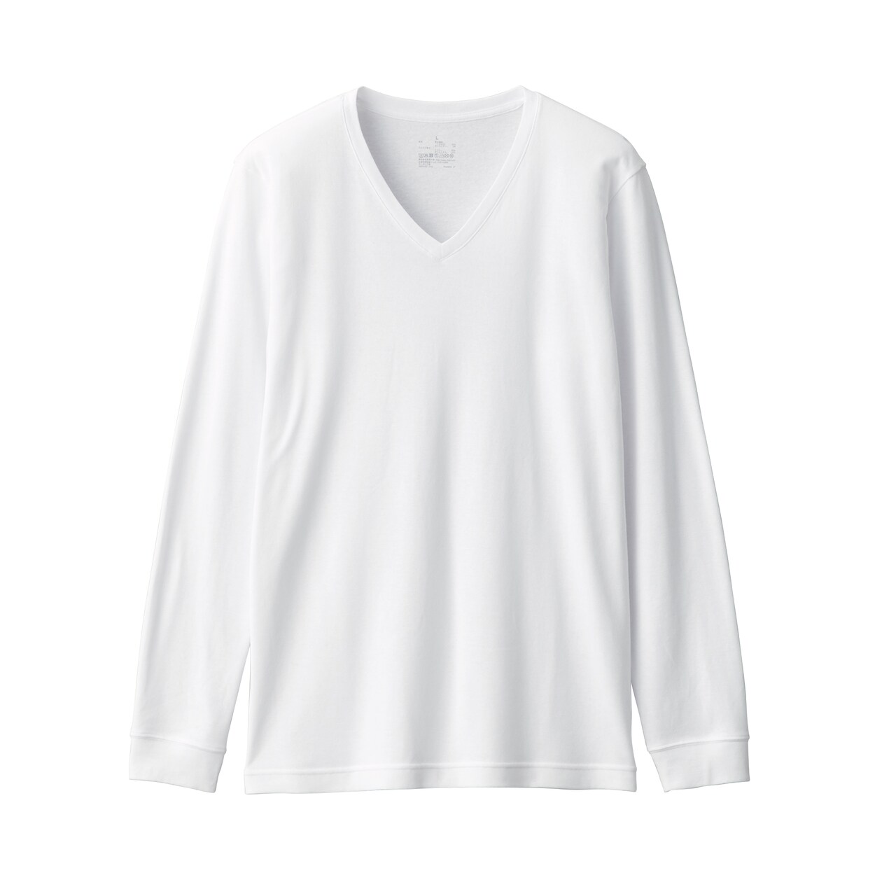 紳士　あったか綿　厚手　Ｖネック長袖Ｔシャツ