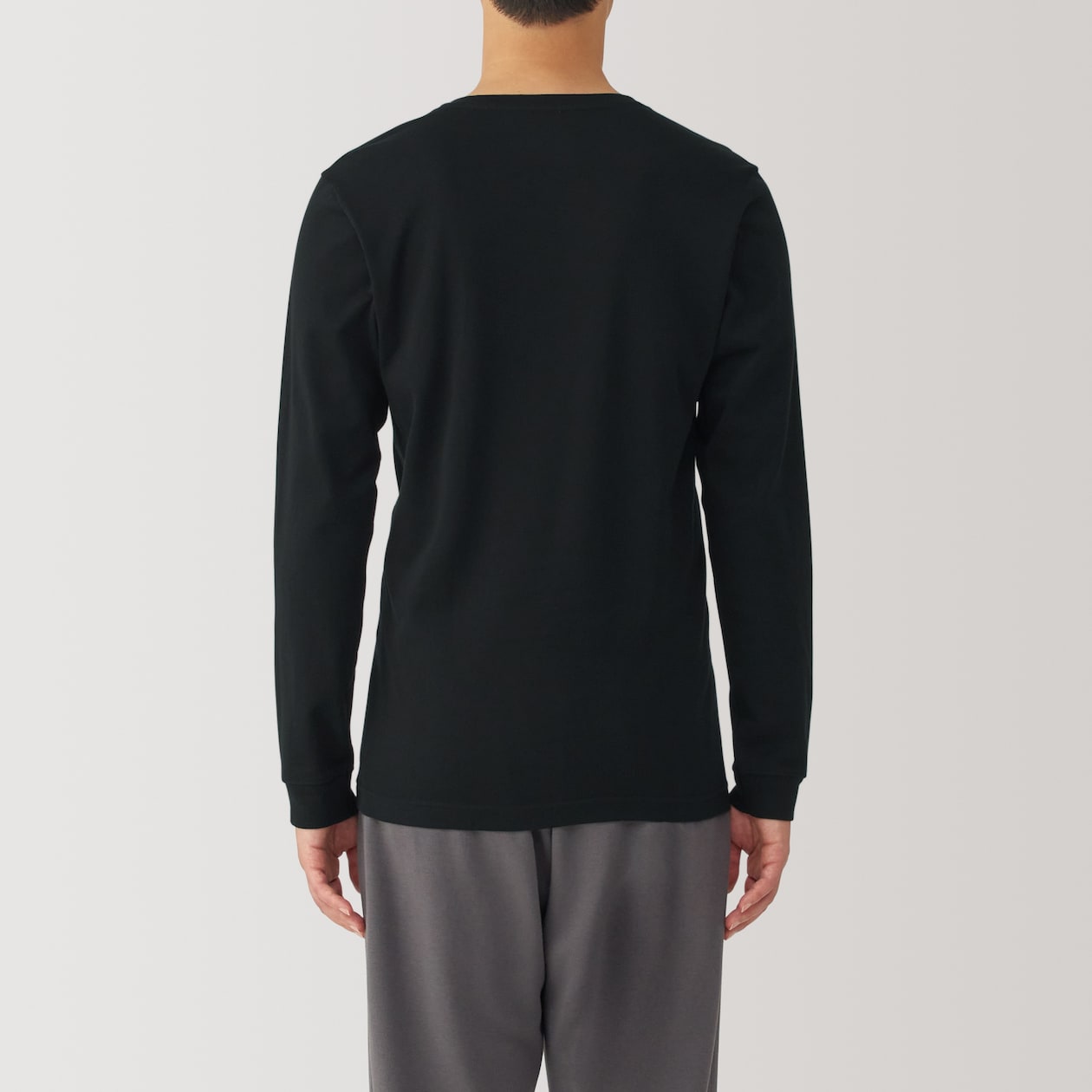 紳士　あったか綿　厚手　Ｖネック長袖Ｔシャツ