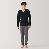 紳士　あったか綿　厚手　Ｖネック長袖Ｔシャツ