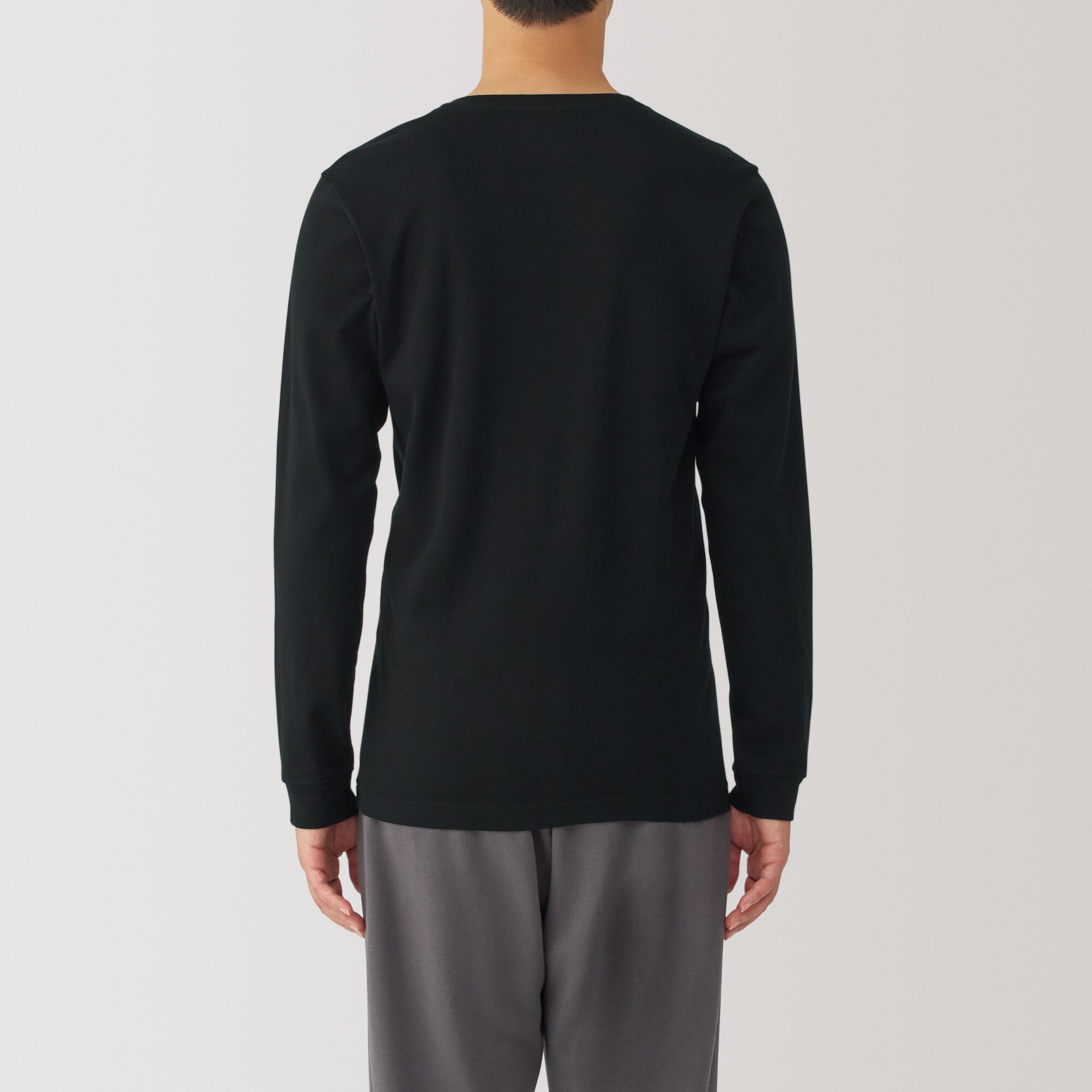 紳士　あったか綿　厚手　Ｖネック長袖Ｔシャツ