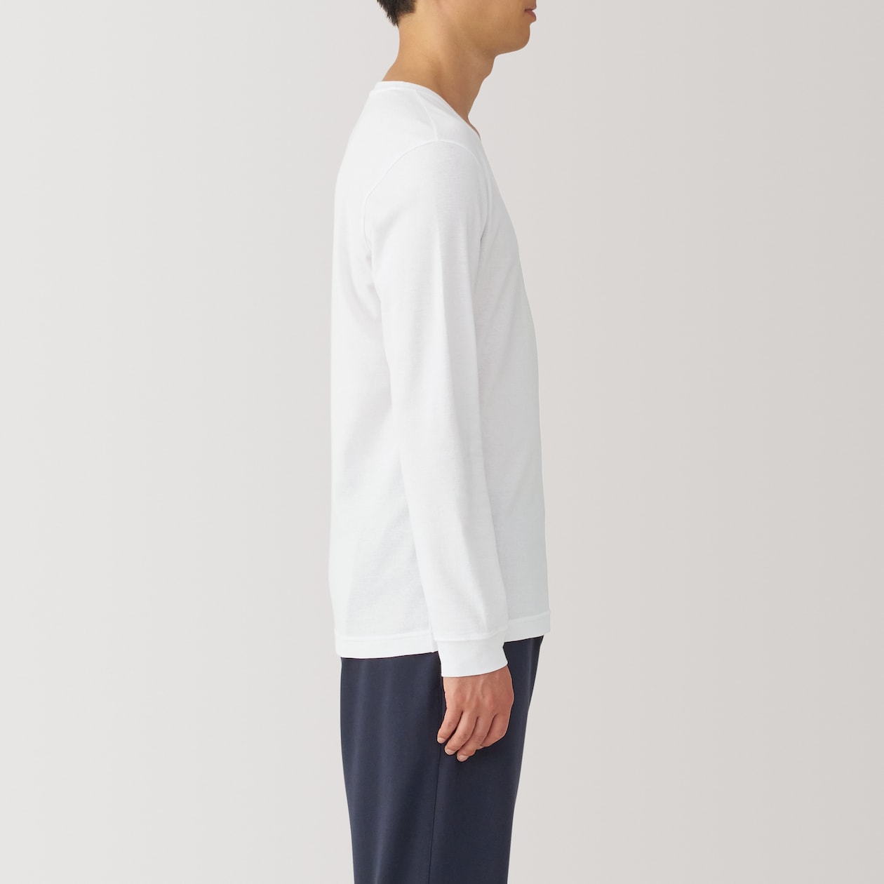 紳士　あったか綿　厚手　Ｖネック長袖Ｔシャツ