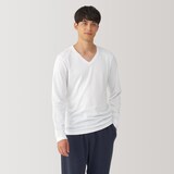 紳士　あったか綿　厚手　Ｖネック長袖Ｔシャツ
