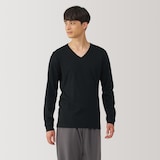 紳士　あったか綿　厚手　Ｖネック長袖Ｔシャツ