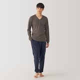 紳士　あったか綿　厚手　Ｖネック長袖Ｔシャツ