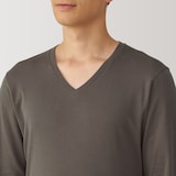 紳士　あったか綿　厚手　Ｖネック長袖Ｔシャツ