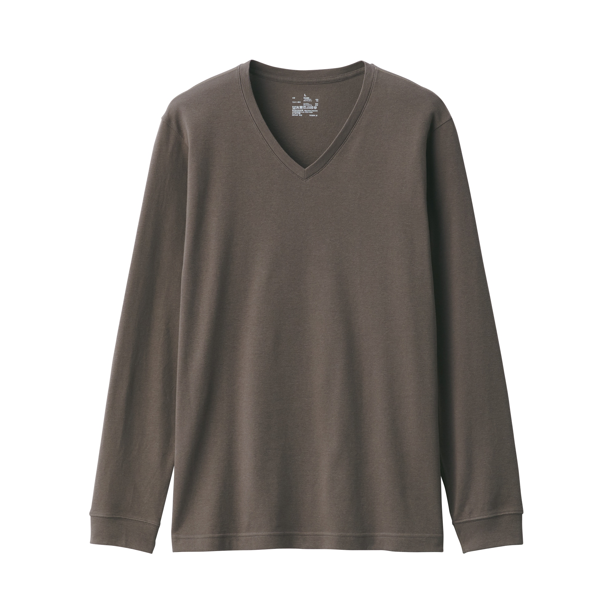 紳士　あったか綿　厚手　Ｖネック長袖Ｔシャツ