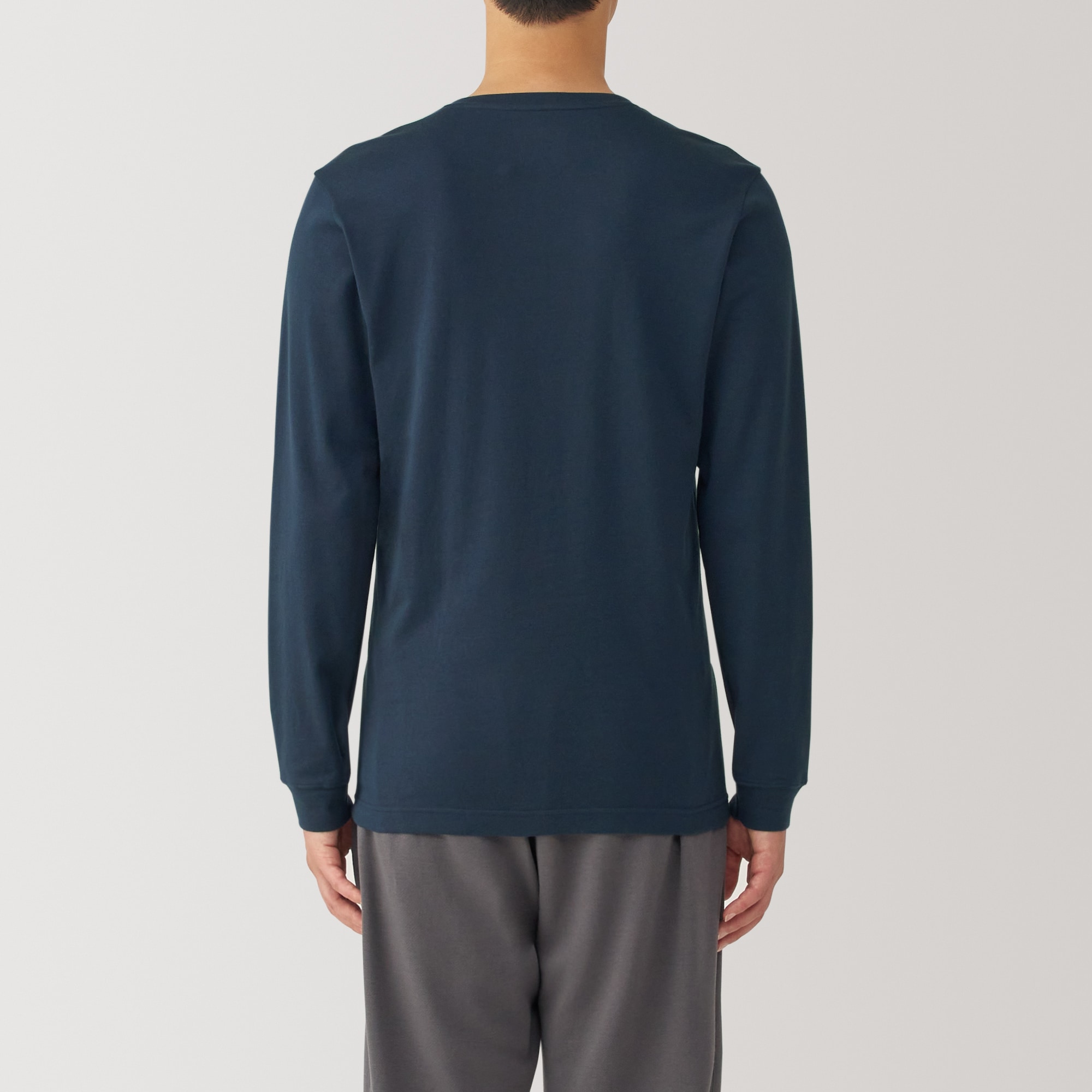 紳士　あったか綿　厚手　Ｖネック長袖Ｔシャツ