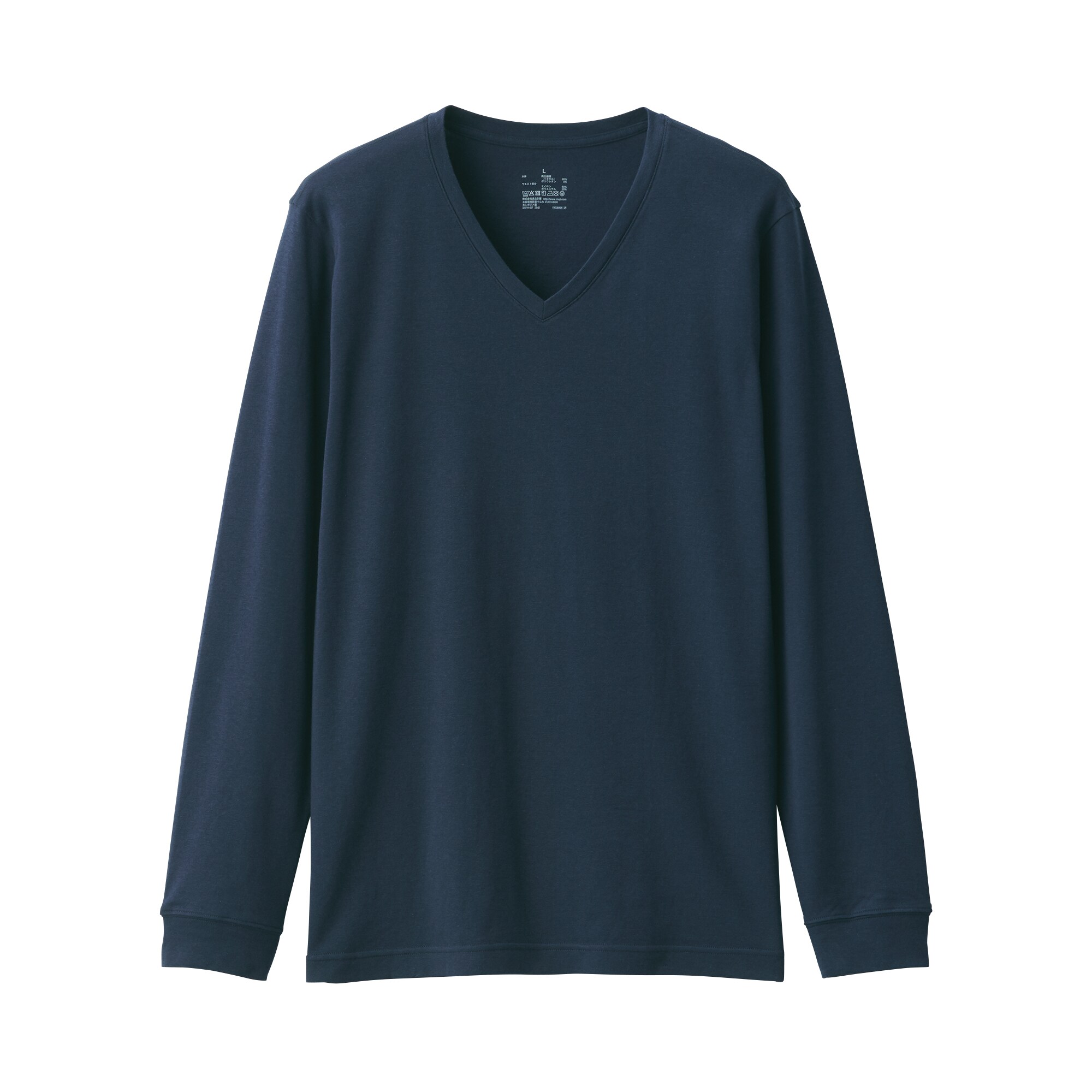 紳士　あったか綿　厚手　Ｖネック長袖Ｔシャツ