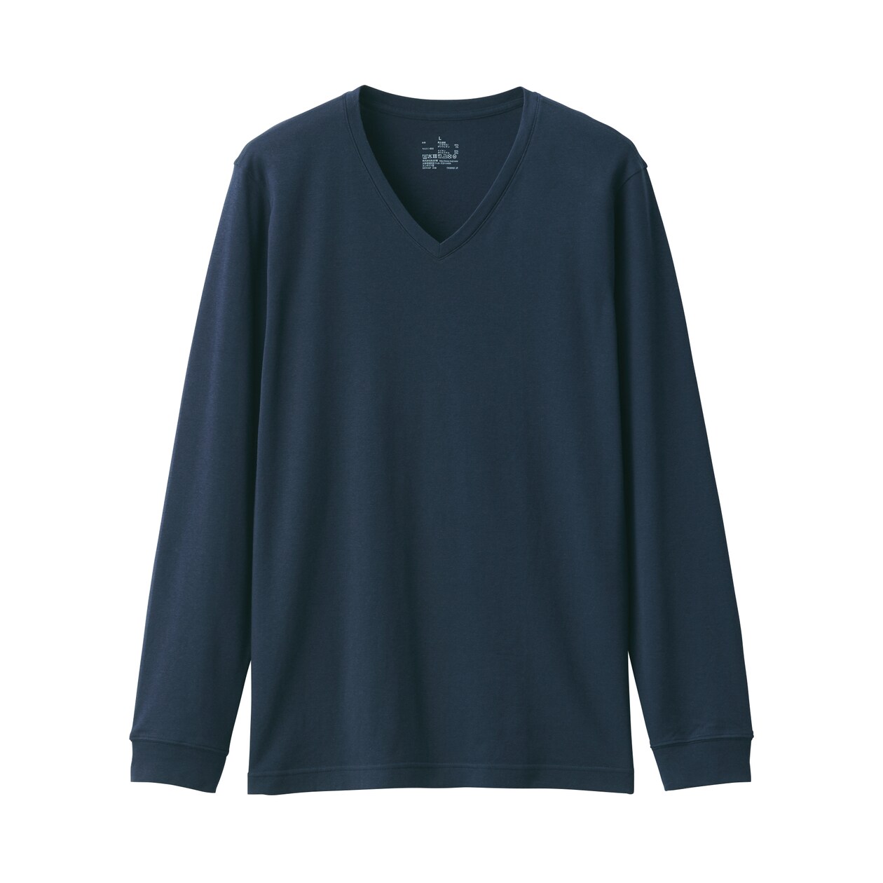 紳士　あったか綿　厚手　Ｖネック長袖Ｔシャツ