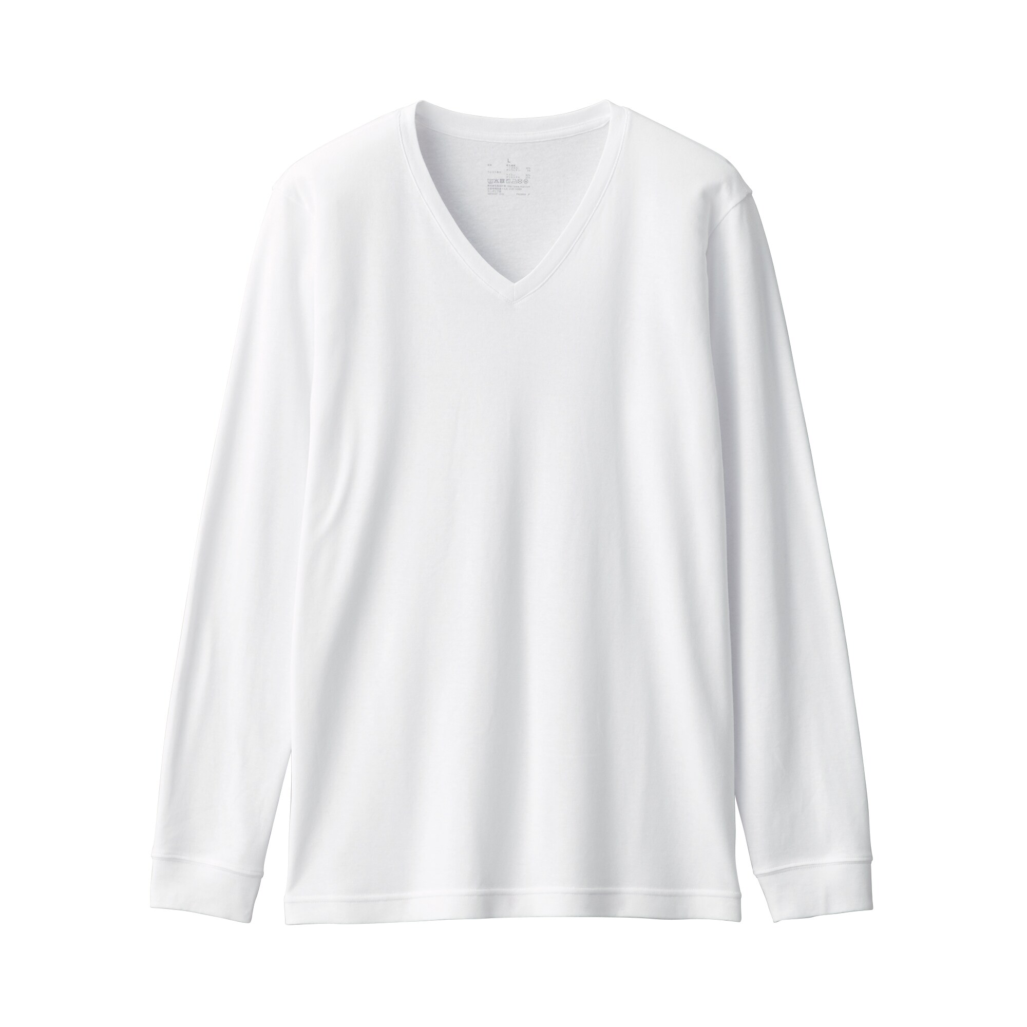 紳士　あったか綿　厚手　Ｖネック長袖Ｔシャツ