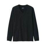 紳士　あったか綿　厚手　Ｖネック長袖Ｔシャツ