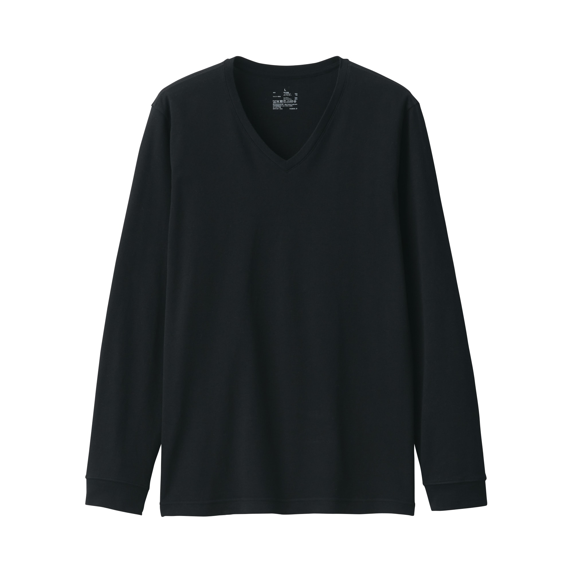 紳士　あったか綿　厚手　Ｖネック長袖Ｔシャツ