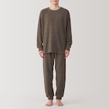 紳士　なめらかニットフリース　長袖ルームウェアセット