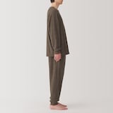 紳士　なめらかニットフリース　長袖ルームウェアセット